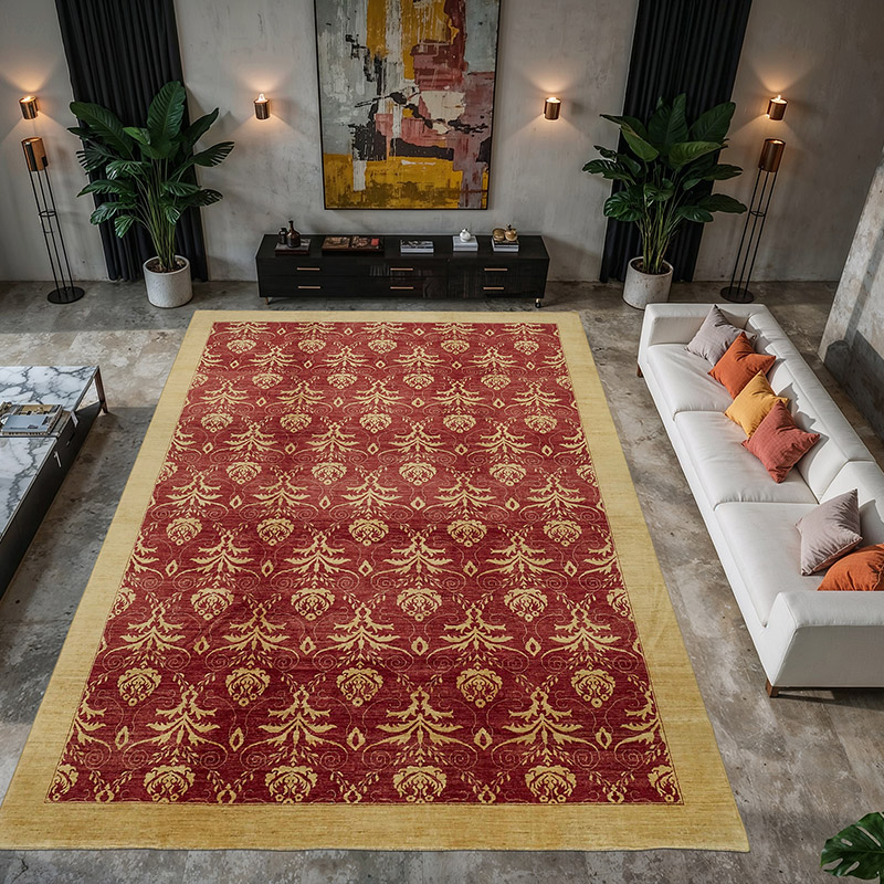 New Hand Knotted Wool Oushak Rug - 10'  x 13' 10" (120" x 166") - K0063225