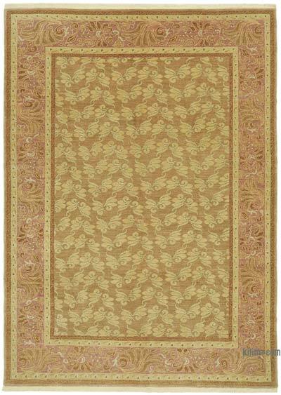 New Hand Knotted Wool Oushak Rug - 6' 8" x 9'  (80" x 108")