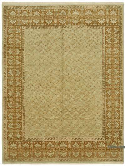New Hand Knotted Wool Oushak Rug - 8' 2" x 10' 7" (98" x 127")