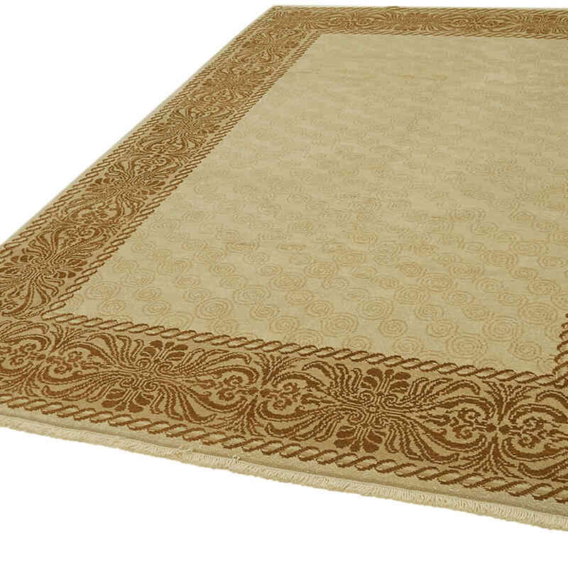 New Hand Knotted Wool Oushak Rug - 6' 9" x 9' 8" (81" x 116") - K0063242