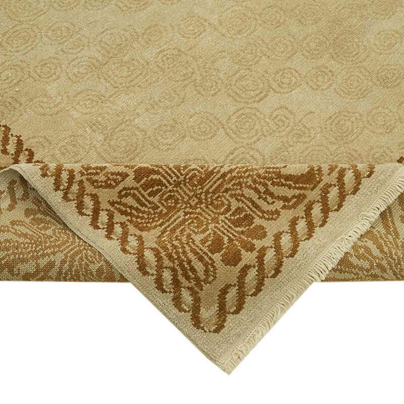 New Hand Knotted Wool Oushak Rug - 6' 9" x 9' 8" (81" x 116") - K0063242