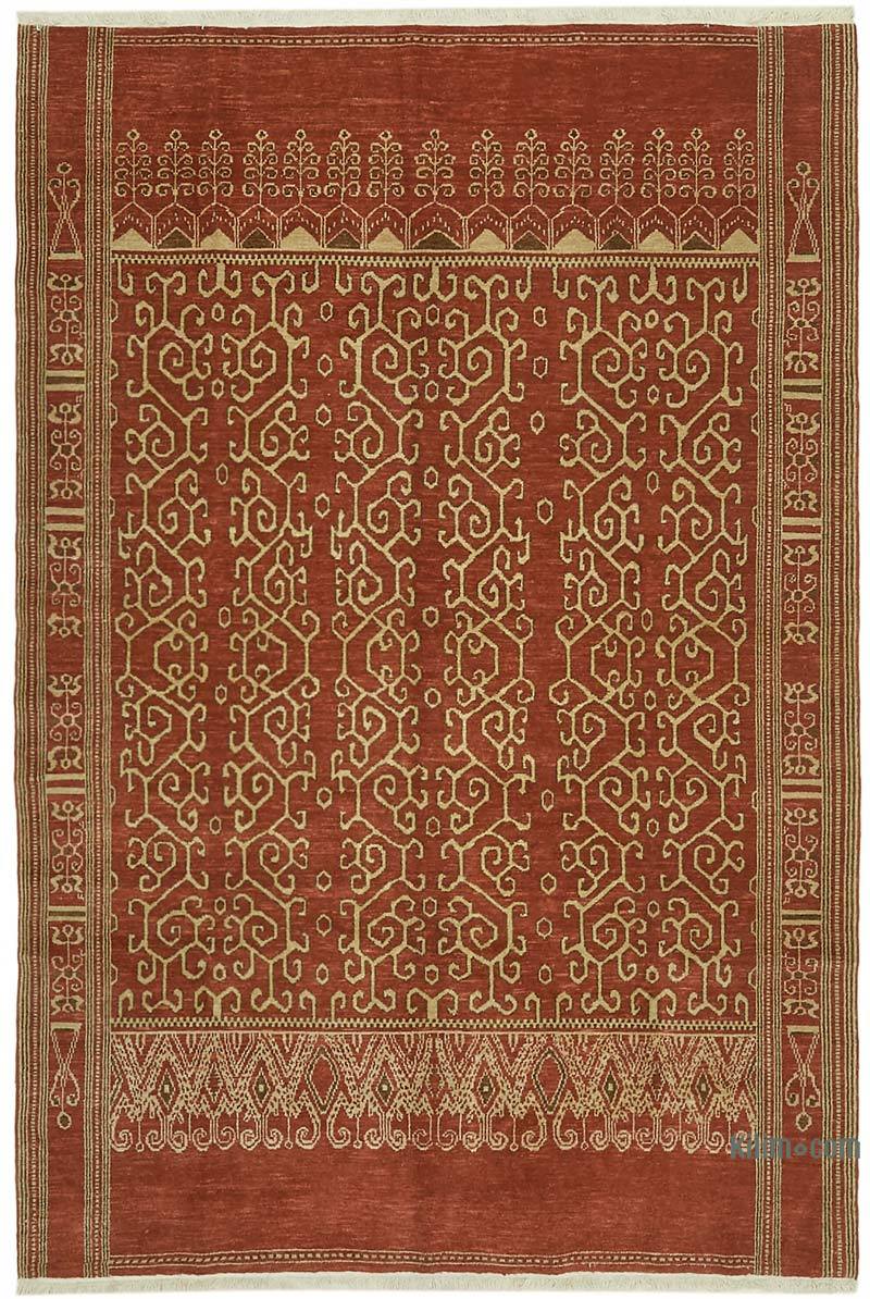 New Hand Knotted Wool Oushak Rug - 6'  x 8' 8" (72" x 104") - K0063244