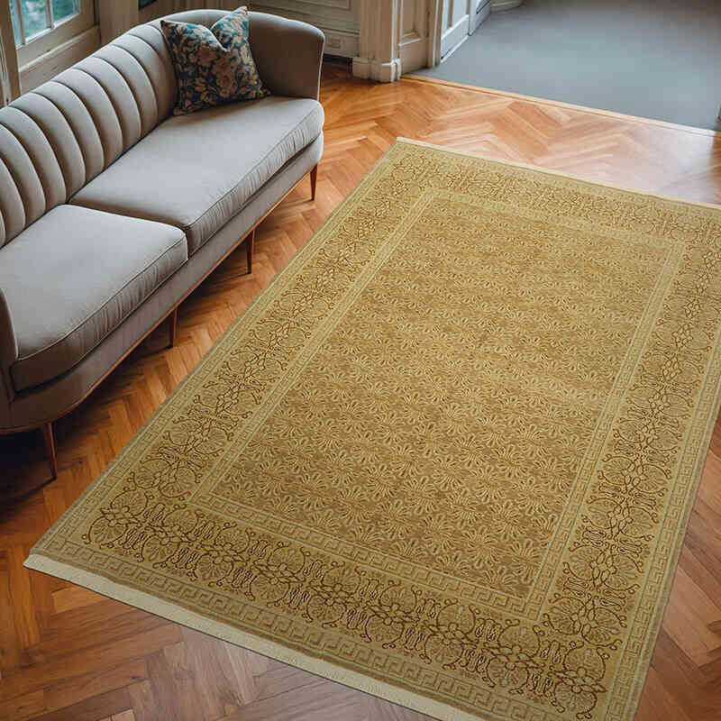 New Hand Knotted Wool Oushak Rug - 6' 8" x 9' 5" (80" x 113") - K0063245