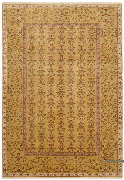 New Hand Knotted Wool Oushak Rug - 6' 9" x 9' 4" (81" x 112")