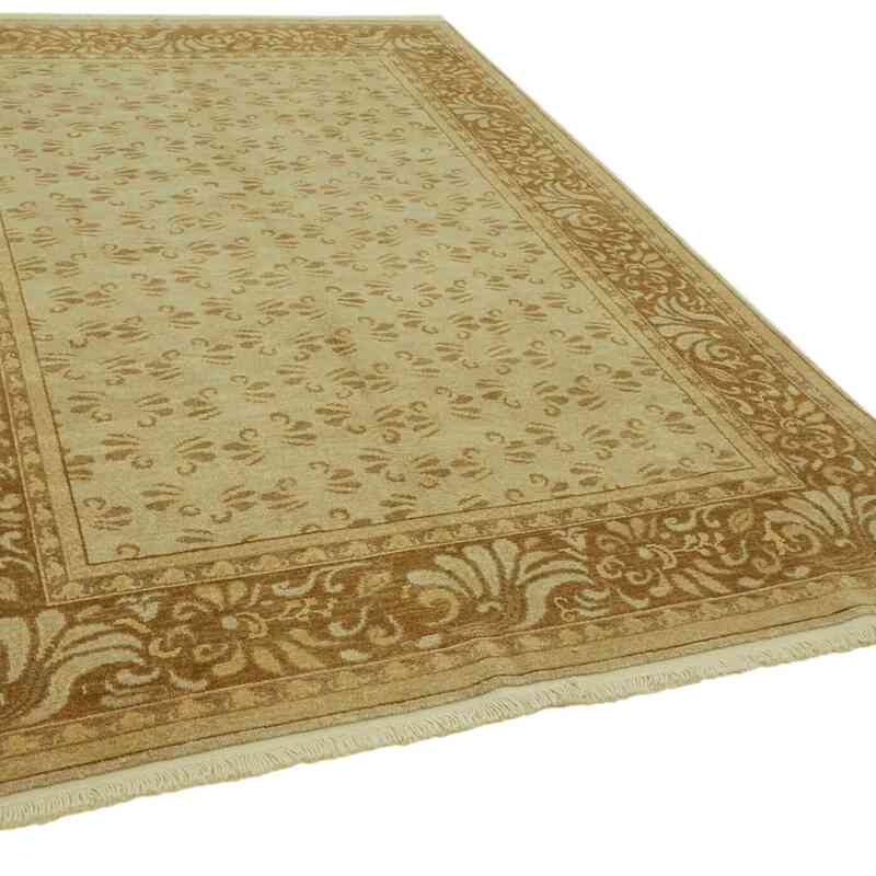 New Hand Knotted Wool Oushak Rug - 6' 8" x 9' 3" (80" x 111") - K0063252
