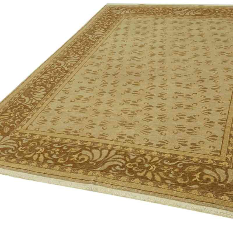 New Hand Knotted Wool Oushak Rug - 6' 8" x 9' 3" (80" x 111") - K0063252
