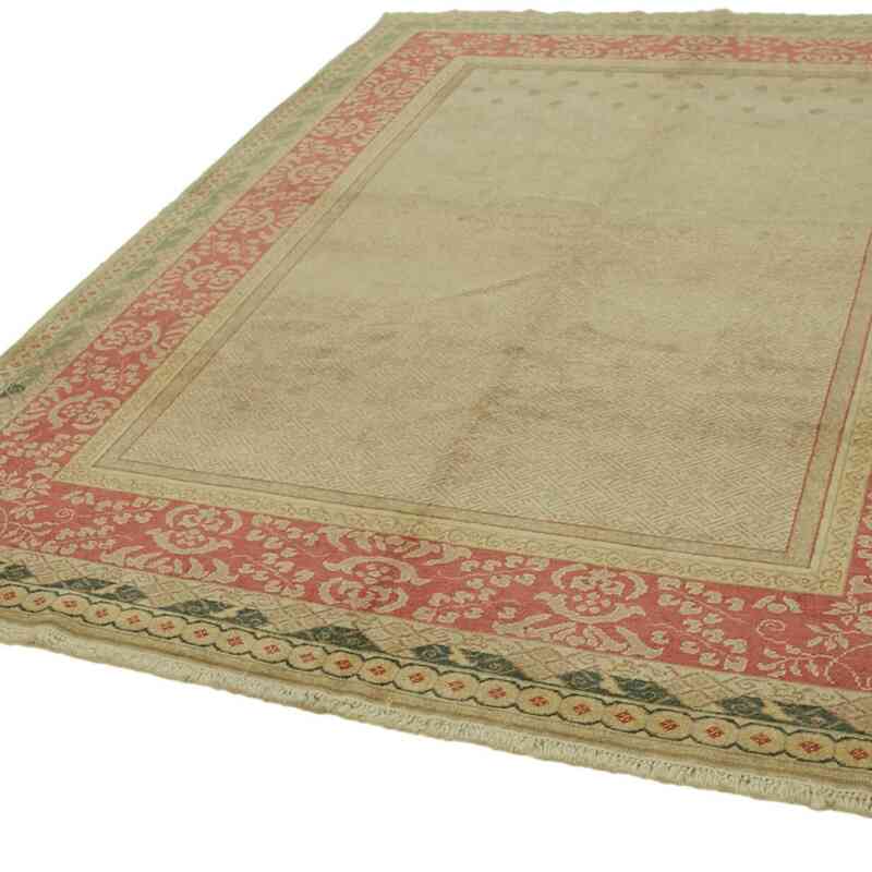 New Hand Knotted Wool Oushak Rug - 6' 11" x 8' 7" (83" x 103") - K0063253