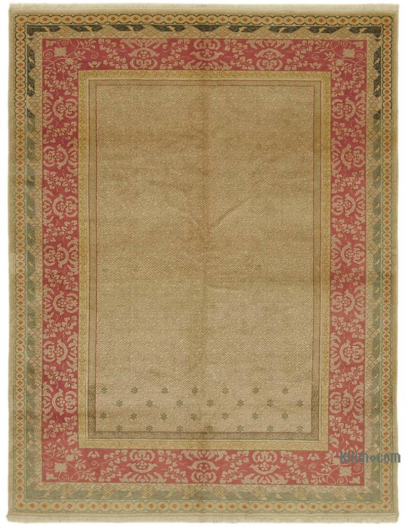 New Hand Knotted Wool Oushak Rug - 6' 11" x 8' 7" (83" x 103") - K0063253