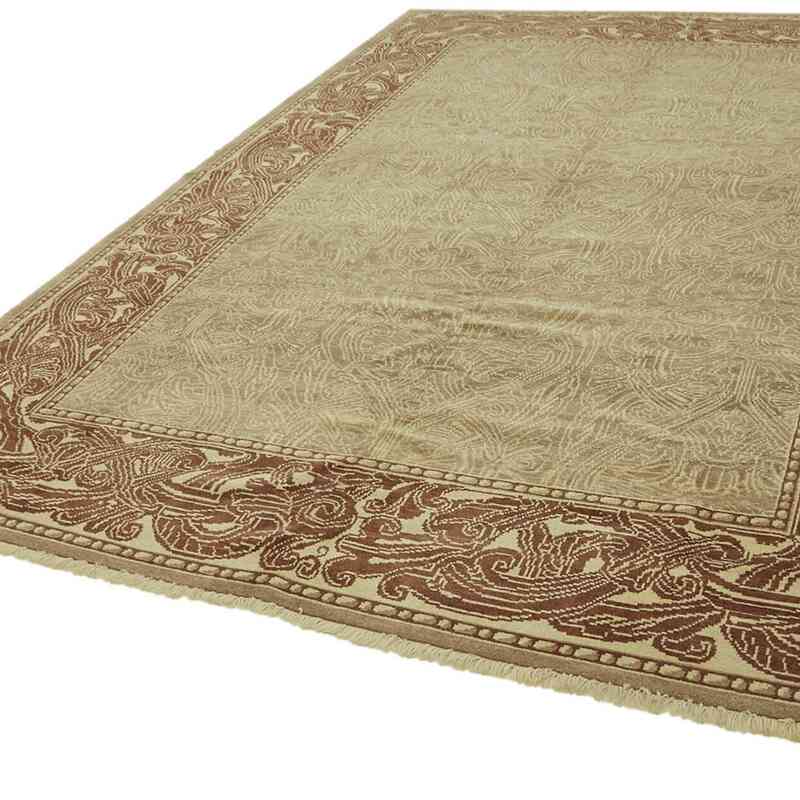 New Hand Knotted Wool Oushak Rug - 8' 1" x 11' 11" (97" x 143") - K0063257
