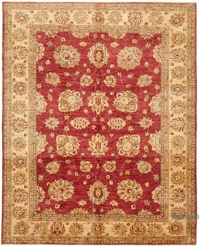 New Hand Knotted Wool Oushak Rug - 8' 1" x 9' 9" (97" x 117")