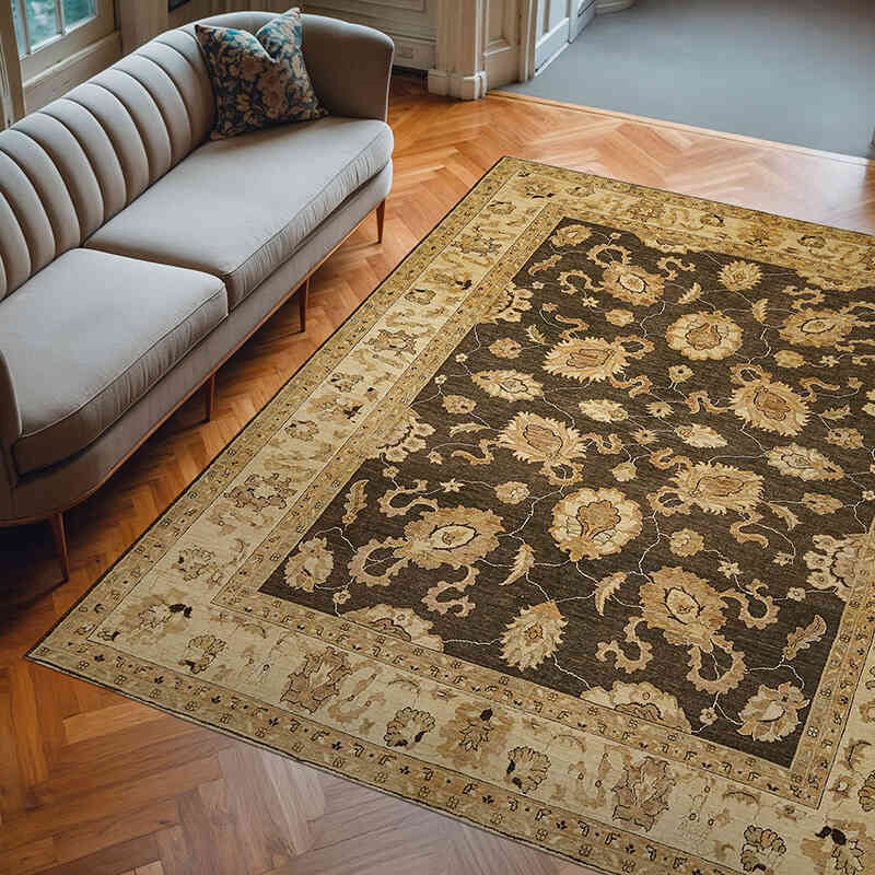 New Hand Knotted Wool Oushak Rug - 8' 1" x 9' 6" (97" x 114") - K0063268