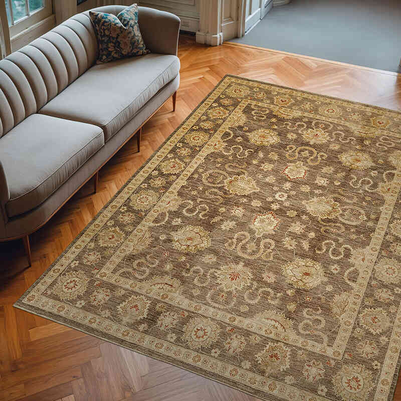 Nueva Alfombra Oushak Tejida a Mano - 216 cm x 280 cm - K0063272