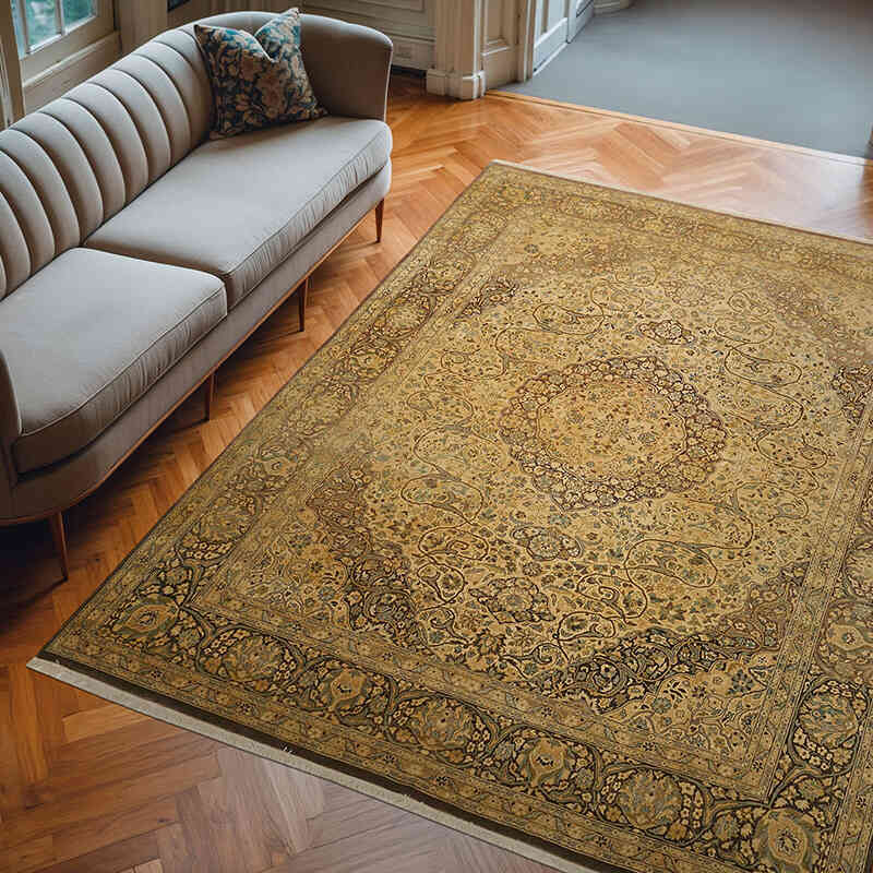 New Hand Knotted Wool Oushak Rug - 8' 2" x 10' 2" (98" x 122") - K0063279