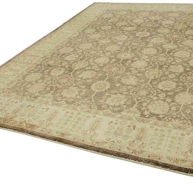 New Hand Knotted Wool Oushak Rug - 9' 1" x 12' 3" (109" x 147") - K0063287