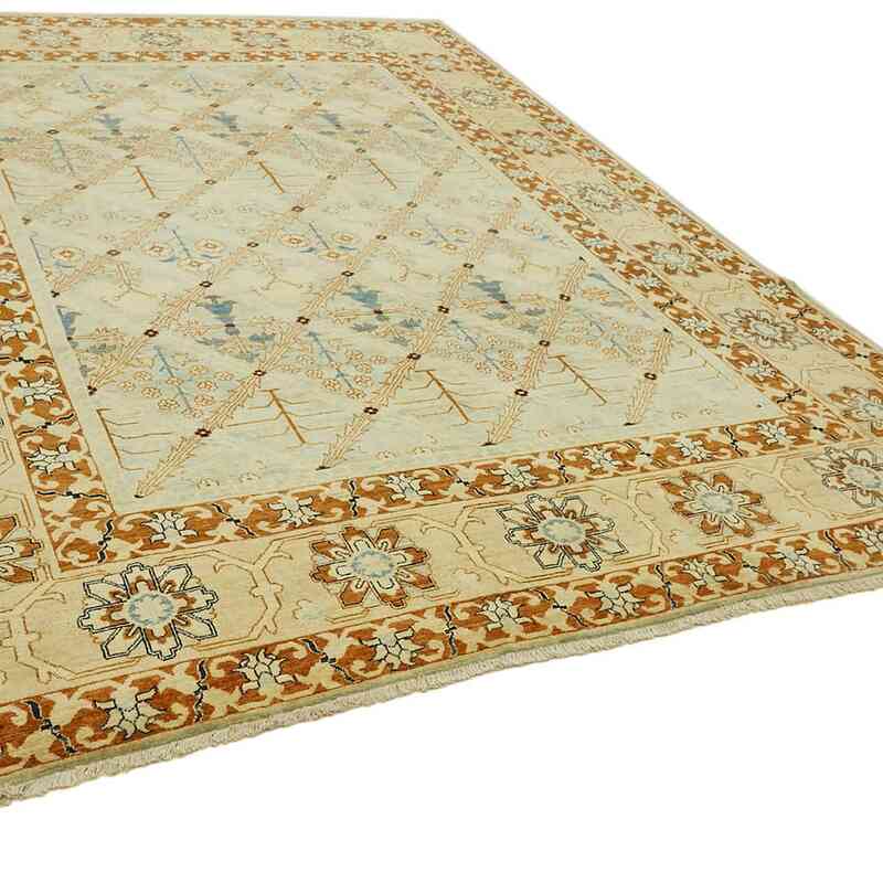 New Hand Knotted Wool Oushak Rug - 9' 2" x 11' 10" (110" x 142") - K0063299