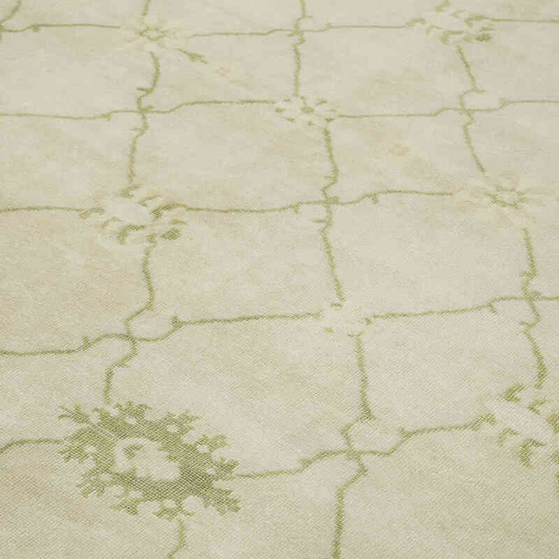 New Hand Knotted Wool Oushak Rug - 8' 1" x 9' 10" (97" x 118") - K0063308