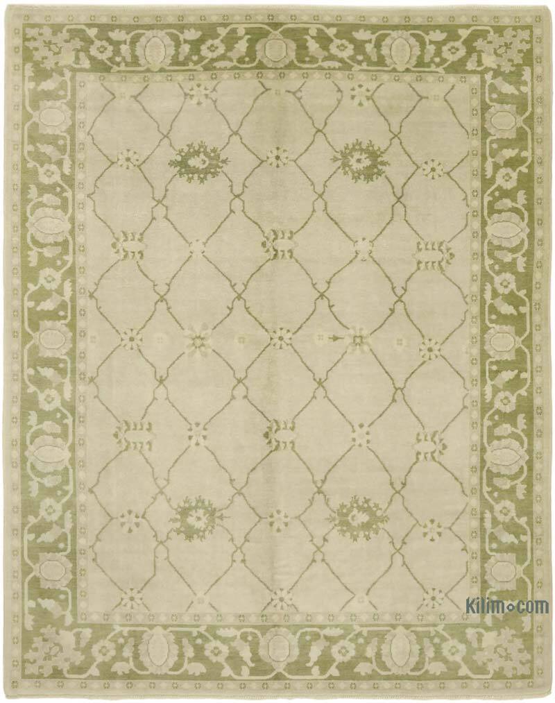 New Hand Knotted Wool Oushak Rug - 8' 1" x 9' 10" (97" x 118") - K0063308