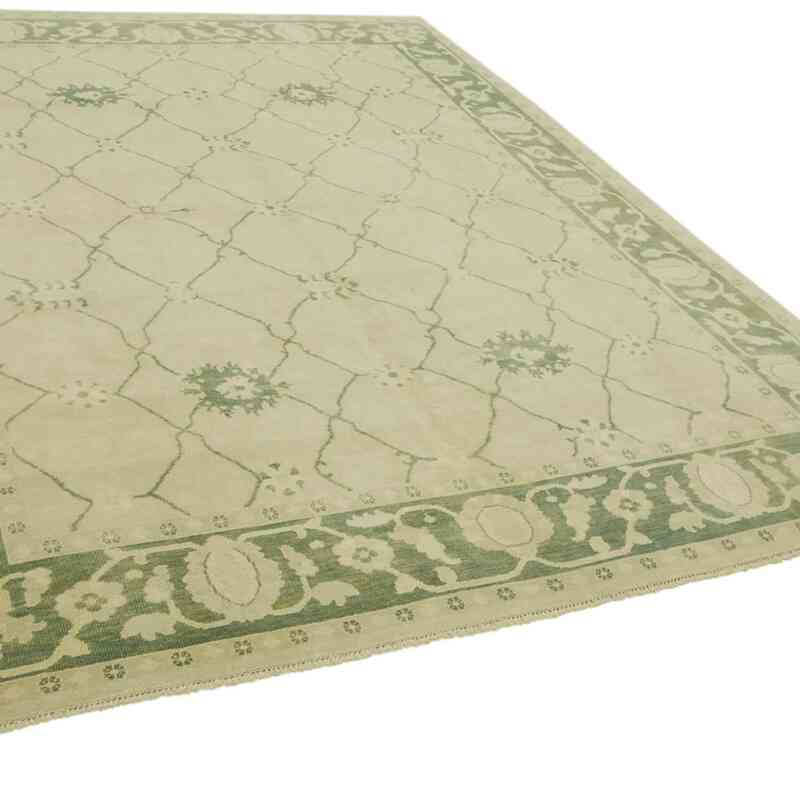 New Hand Knotted Wool Oushak Rug - 8' 1" x 9' 10" (97" x 118") - K0063310