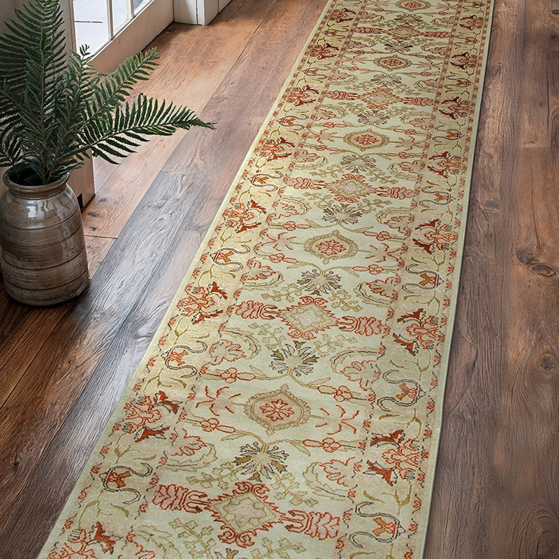 Rojo Nueva Alfombra Ushak Tejida a Mano - 77 cm x 416 cm - K0063316