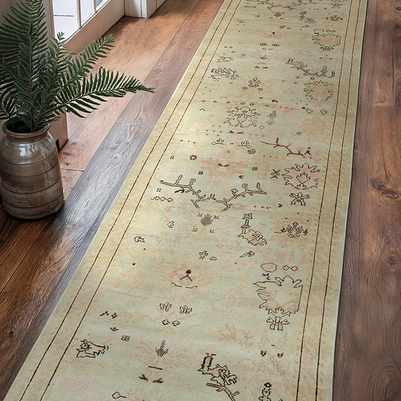 New Oushak Runner Rug - 2' 10" x 11' 11" (34" x 143") - K0063325