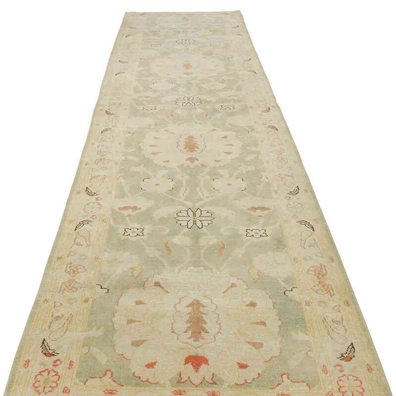 New Oushak Runner Rug - 2' 11" x 12' 4" (35" x 148") - K0063326