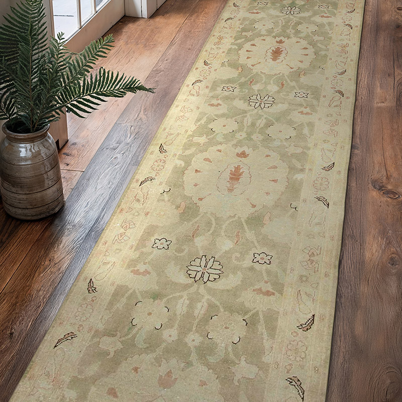 New Oushak Runner Rug - 2' 11" x 12' 4" (35" x 148") - K0063326