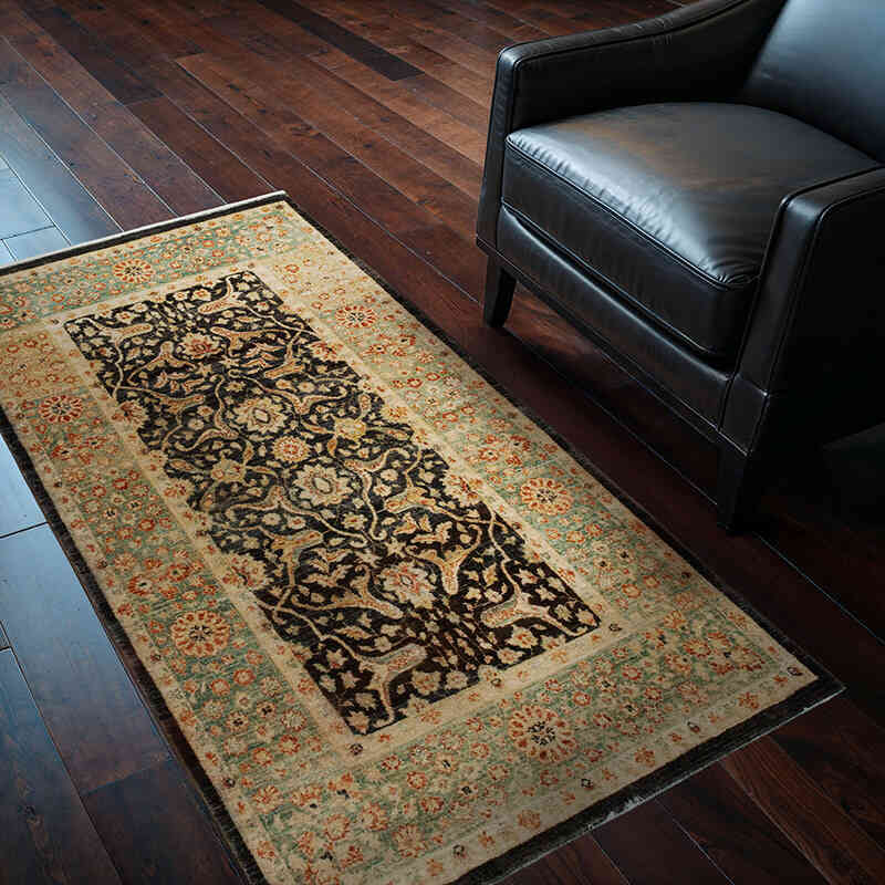 Nueva Alfombra Oushak Tejida a Mano - 95 cm x 161 cm - K0063357