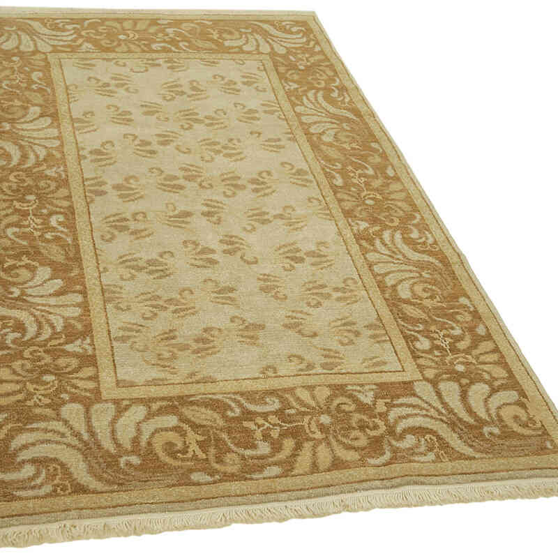 New Hand Knotted Wool Oushak Rug - 4'  x 6' 8" (48" x 80") - K0063361