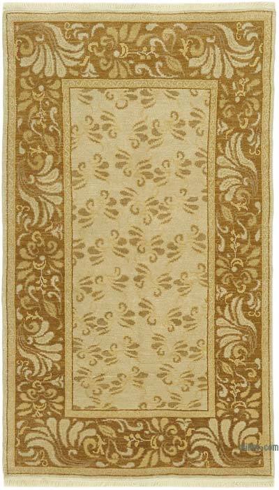 Nueva Alfombra Oushak Tejida a Mano - 123 cm x 203 cm