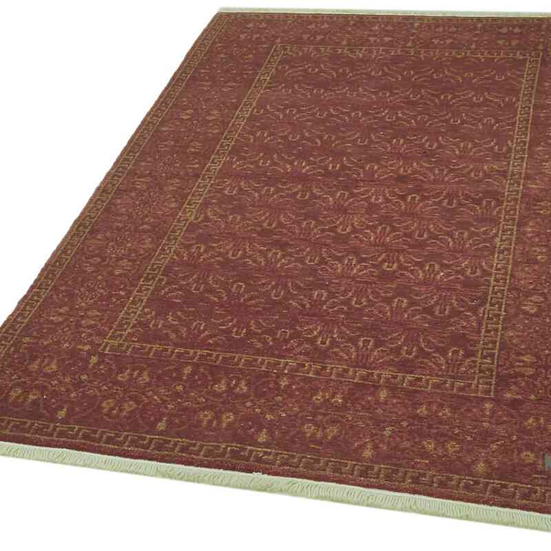 New Hand Knotted Wool Oushak Rug - 4'  x 6'  (48" x 72") - K0063364