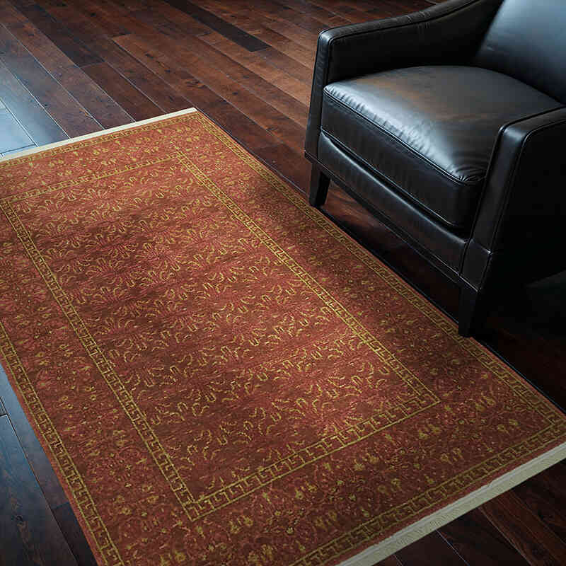 New Hand Knotted Wool Oushak Rug - 4'  x 6'  (48" x 72") - K0063364