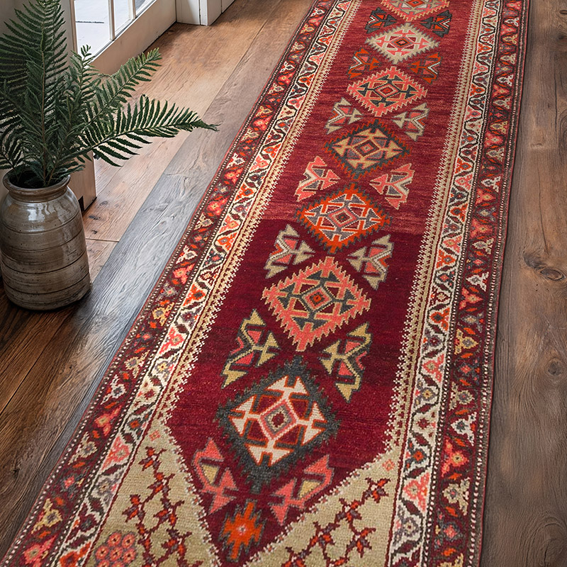Alfombra Vintage de pasillo - 91 cm x 321 cm - K0063391