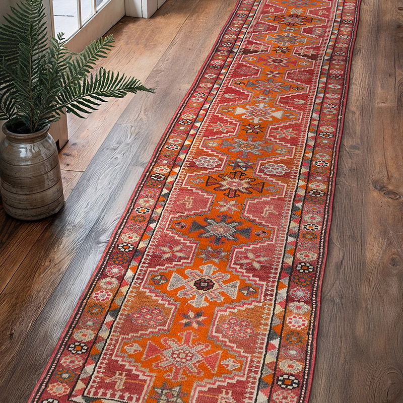 Alfombra Vintage de pasillo - 85 cm x 380 cm - K0063392