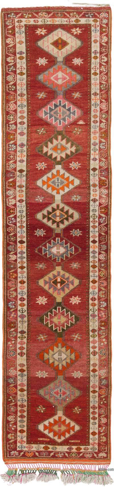 Vintage Tribal Runner Rug - 3'  x 12' 8" (36" x 152")