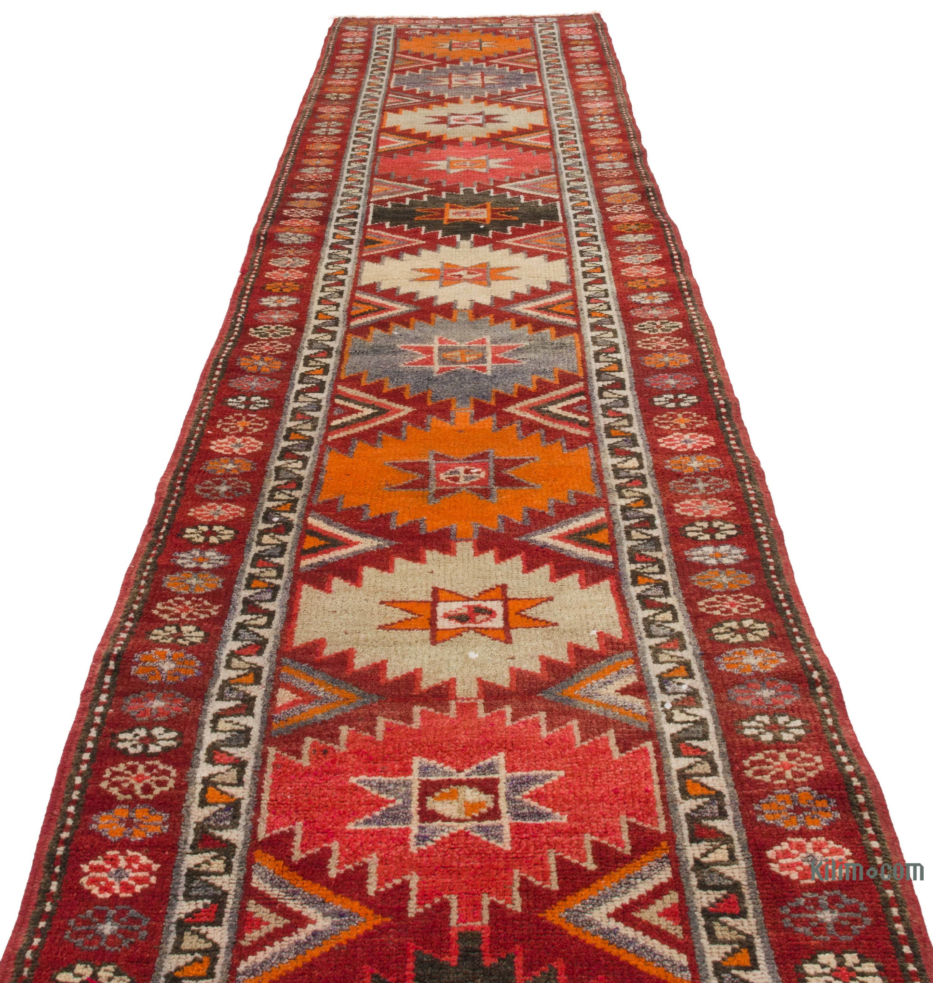 K0063394 Vintage Turkish Runner Rug - 2' 11