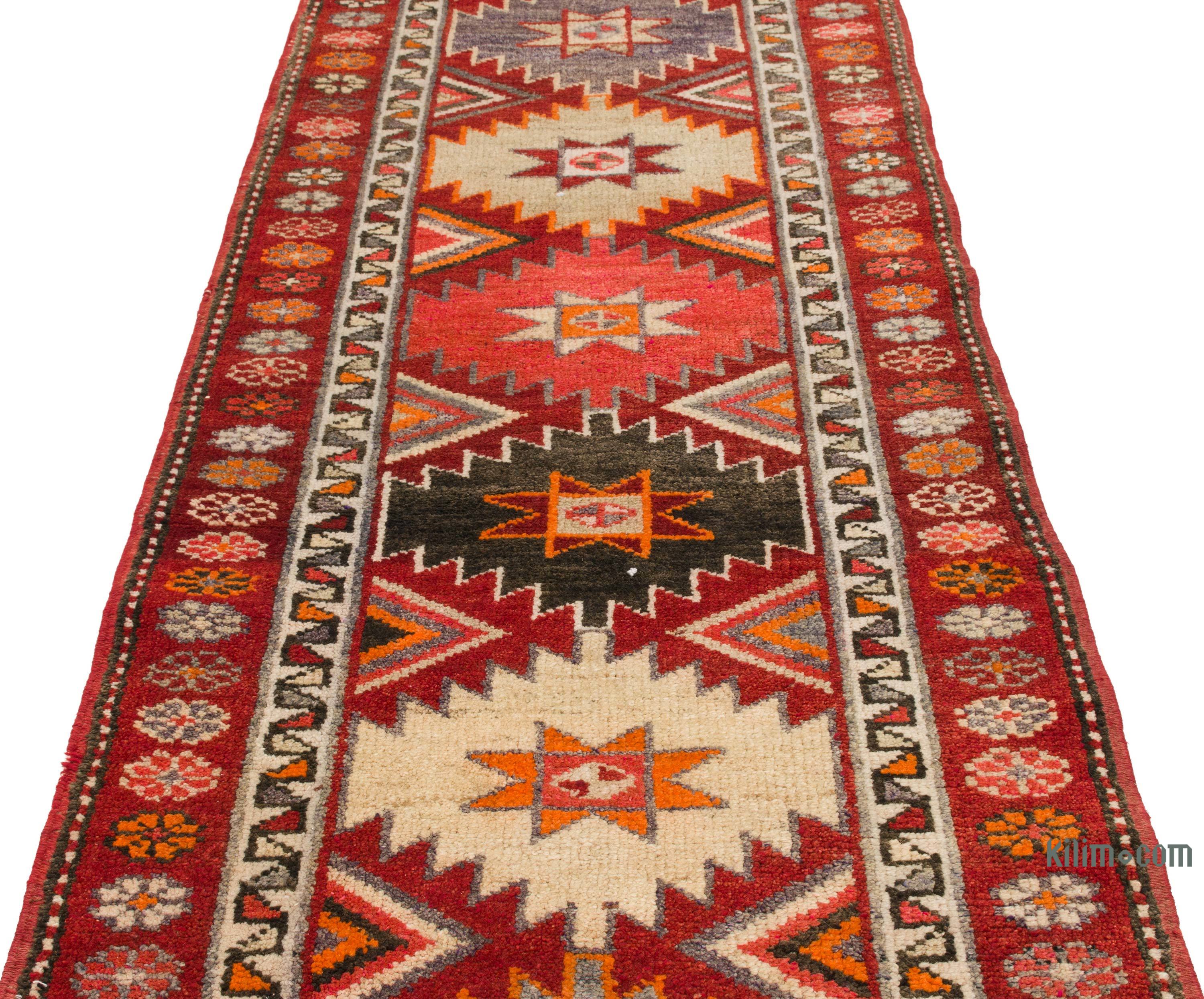 K0063394 Vintage Turkish Runner Rug - 2' 11