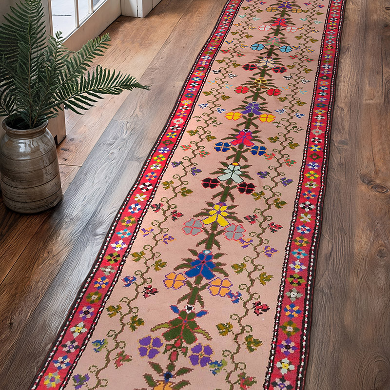 Vintage Tribal Runner Rug - 2' 10" x 12' 11" (34" x 155") - K0063402