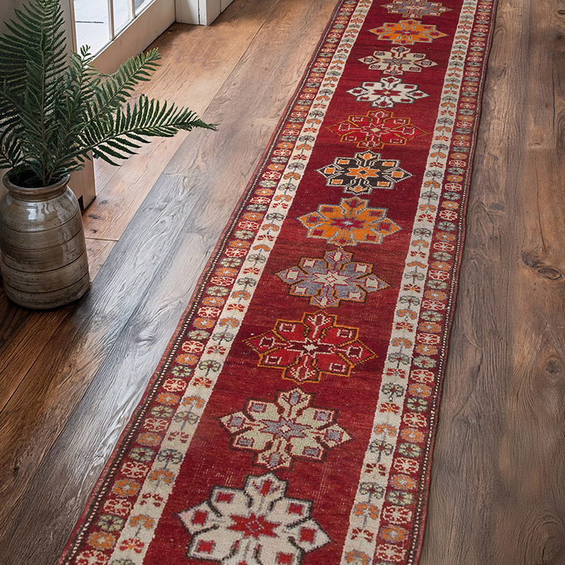 Alfombra Vintage de pasillo - 85 cm x 425 cm - K0063413