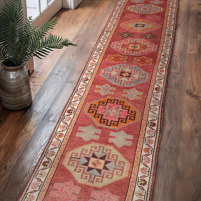 Vintage Tribal Runner Rug - 2' 11" x 13' 3" (35" x 159") - K0063418