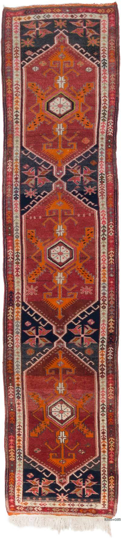 Vintage Tribal Runner Rug - 2' 11" x 12' 8" (35" x 152")