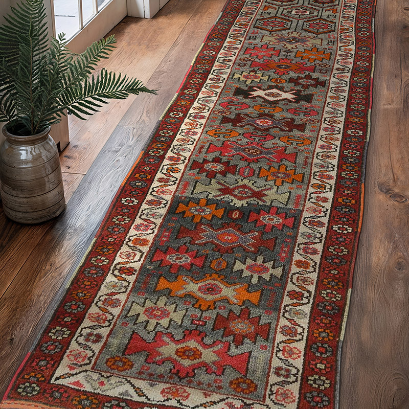 Vintage Tribal Runner Rug - 2' 10" x 10' 3" (34" x 123") - K0063442