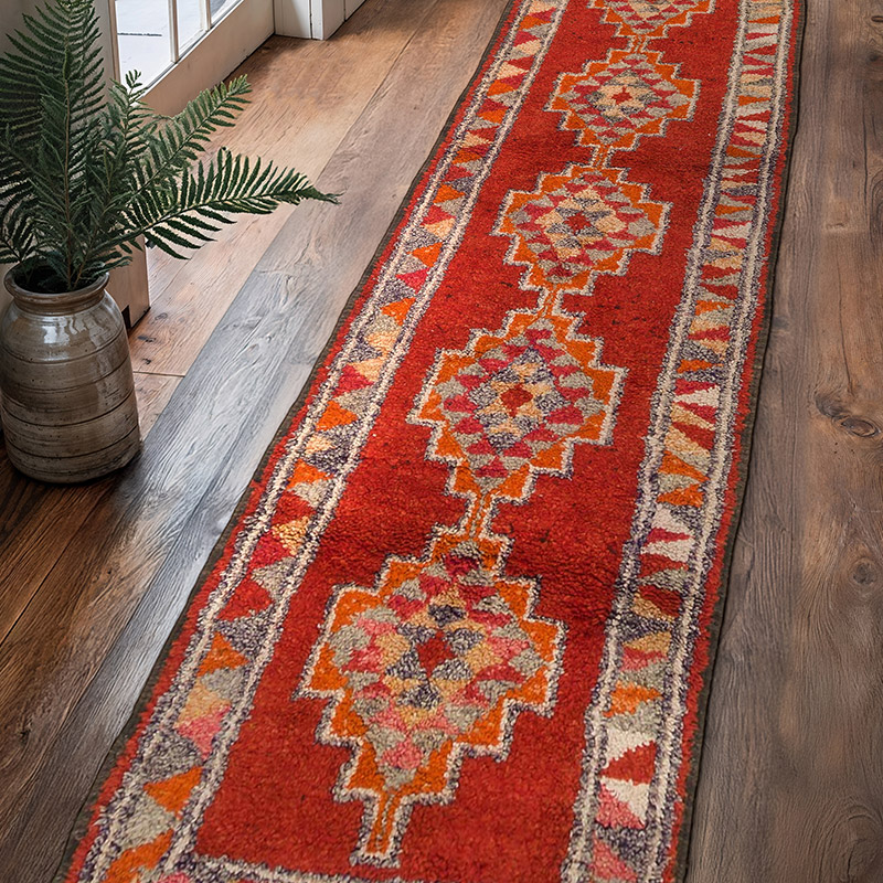 Alfombra Vintage de pasillo - 97 cm x 378 cm - K0063475