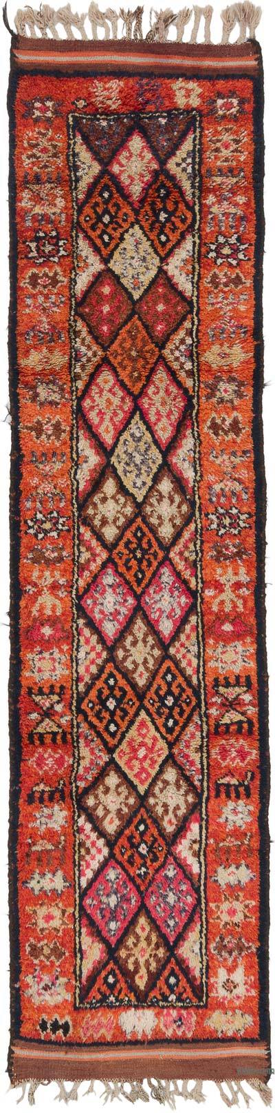 Vintage Tribal Runner Rug - 2' 11" x 11' 7" (35" x 139")