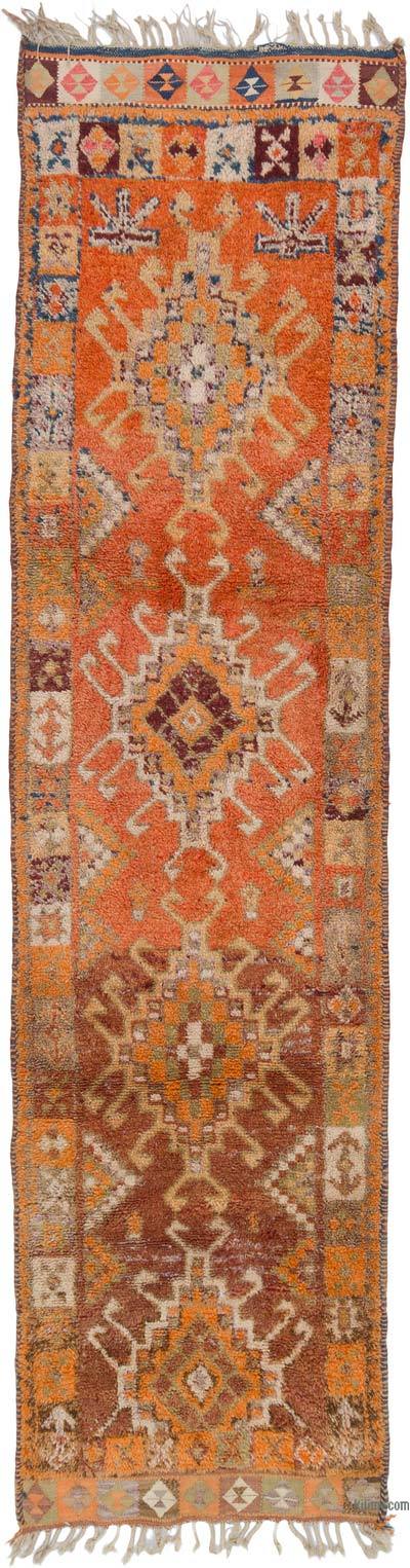 Vintage Tribal Runner Rug - 2' 11" x 11' 4" (35" x 136")