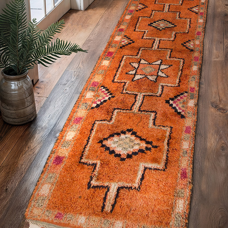 Vintage Tribal Runner Rug - 3' 2" x 11' 6" (38" x 138") - K0063504