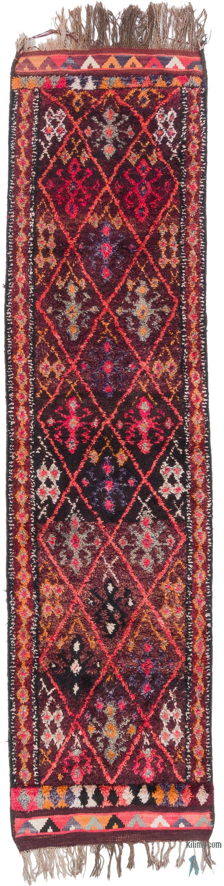 Alfombra Vintage de pasillo - 88 cm x 338 cm - K0063506