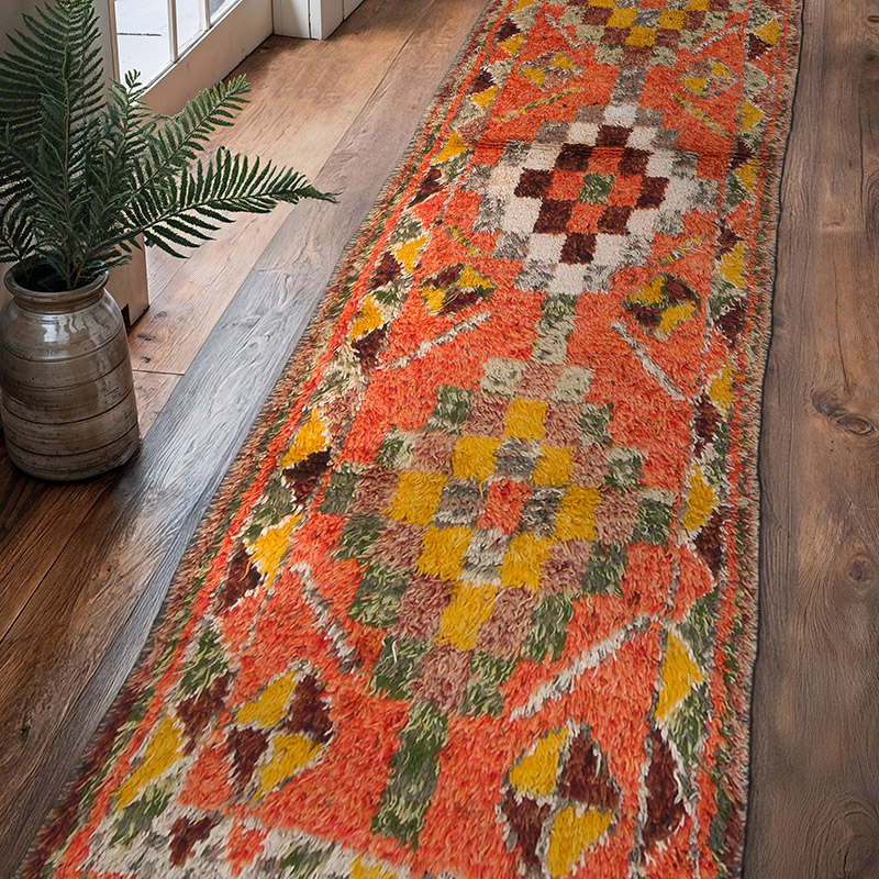 Vintage Tribal Runner Rug - 3'  x 10' 9" (36" x 129") - K0063507