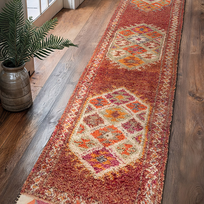 Vintage Tribal Runner Rug - 3'  x 11' 7" (36" x 139") - K0063513