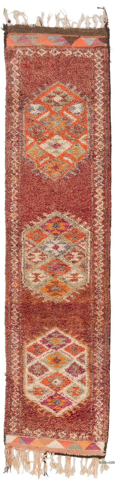 Vintage Tribal Runner Rug - 3'  x 11' 7" (36" x 139")