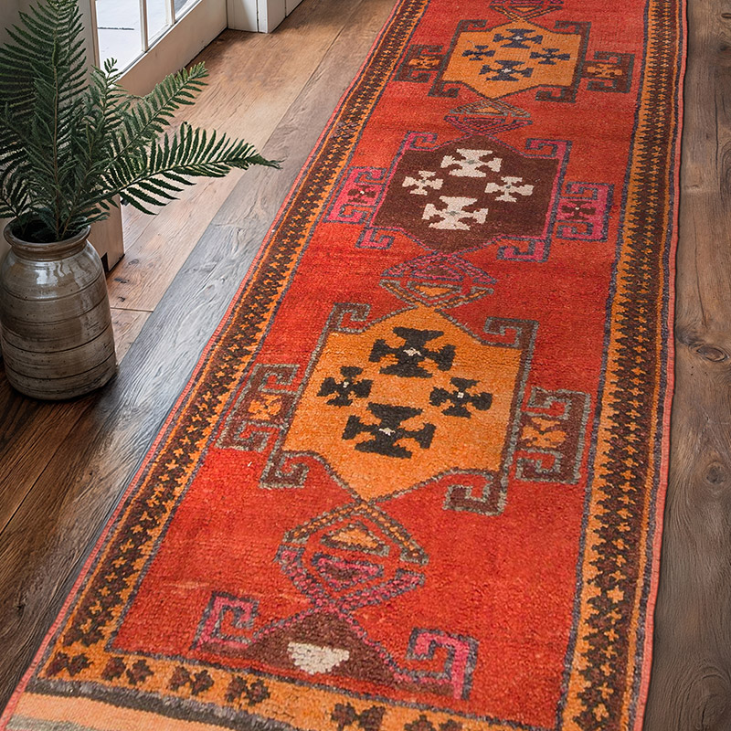 Vintage Anadolu Yolluk - 100 cm x 313 cm - K0063519